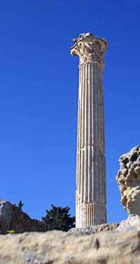 A column at the Roman Baths