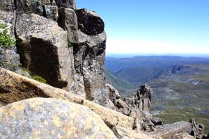 The view towards the top of Cradle Mountain