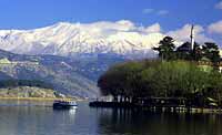The beautiful lake at Ioannina