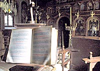 Inside the monastery church