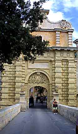 The entrance to Mdina, Malta