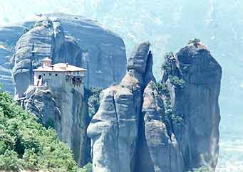 Looking out over the valley of Meteora