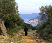 Approaching Panteleimon Monastery