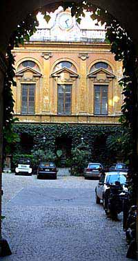 Behind the facade of the Rome palazzos