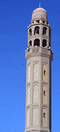 A minaret in Tozeur