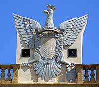 The crest above the town gate of Marsala, Sicily